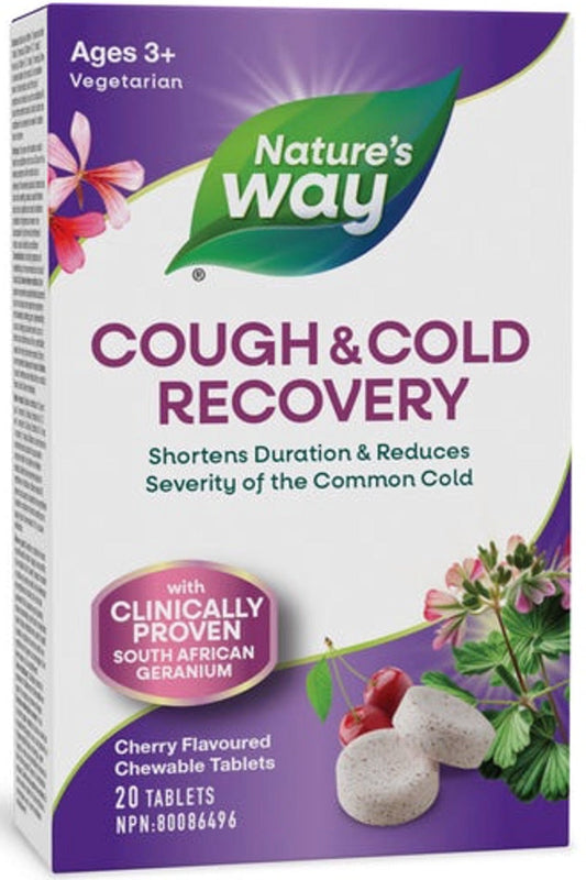 NATURE'S WAY Cough & Cold Recovery (Cherry - 20 Chew Tabs)