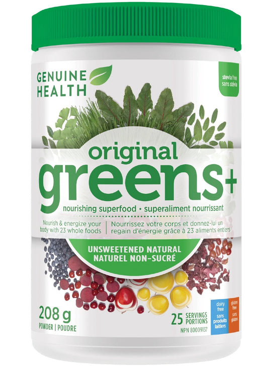 GENUINE HEALTH Greens+ Original (Unsweetened Natural - 25 servings)