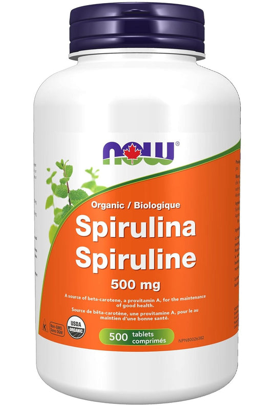 NOW Organic Spirulina (500 mg - 500 Tablets)