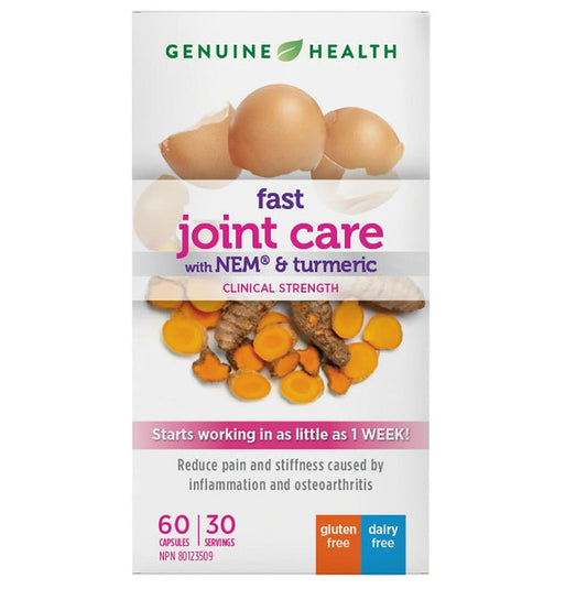 GENUINE HEALTH Fast Joint Care + (NEM & Turmeric - 60 Caps)