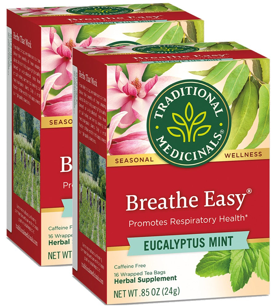 TRADITIONAL MEDICINALS Breathe Easy (16 Tea Bags) 2-Pack