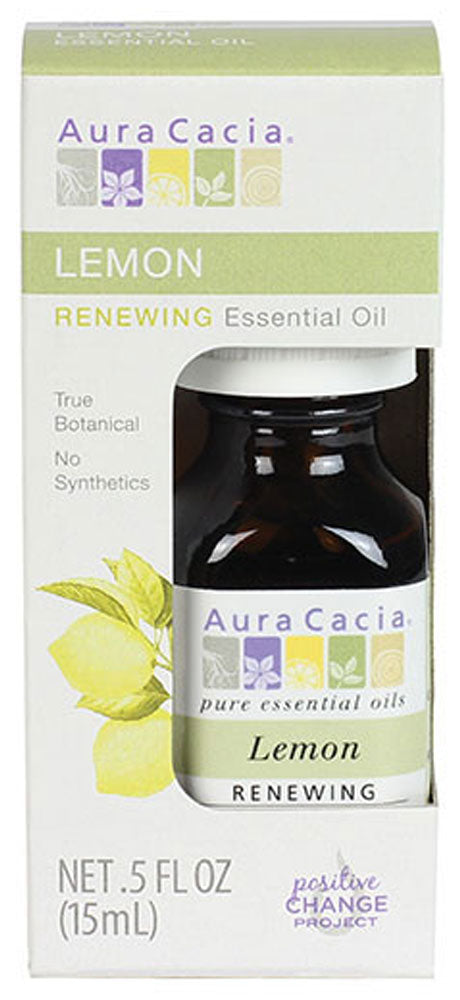 AURA CACIA Boxed Essential Oil - Lemon  (15 ml)