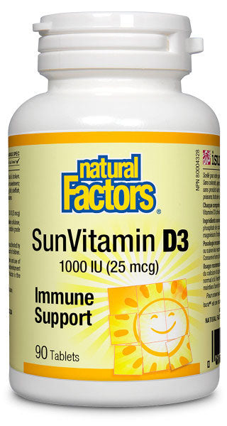 NATURAL FACTORS SunVitamin D3 (1000 IU - 90 tabs)