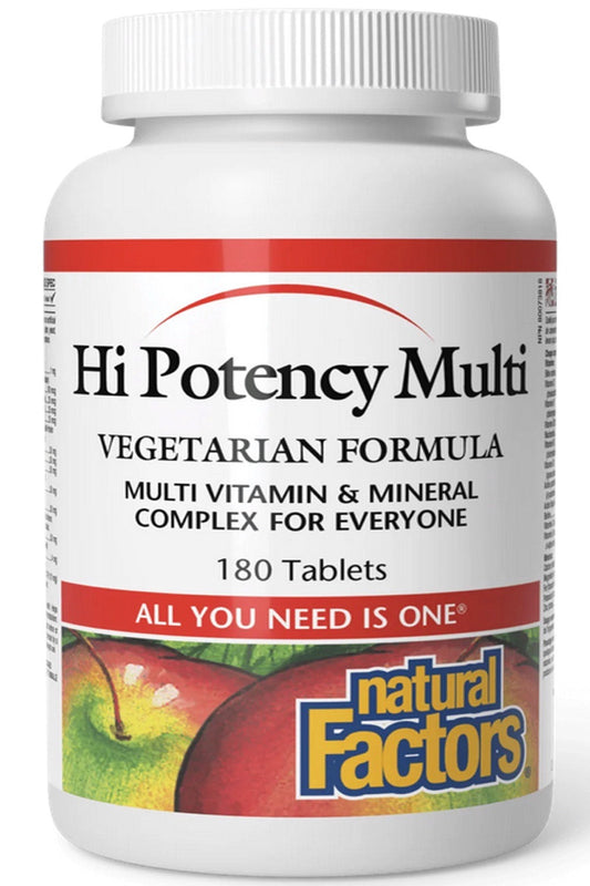 NATURAL FACTORS Hi Potency Multi Vegetarian Formula (180 tabs)