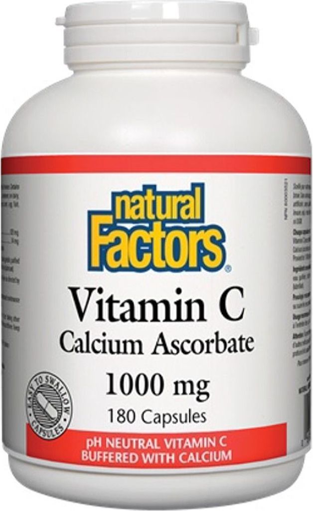 NATURAL FACTORS Vitamin C Calcium Ascorbate (1000 mg - 180 caps)