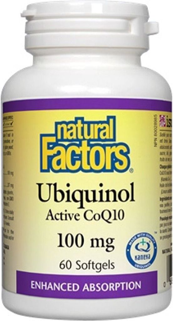 NATURAL FACTORS Ubiquinol Active CoQ10 (100 mg - 60 sgels)