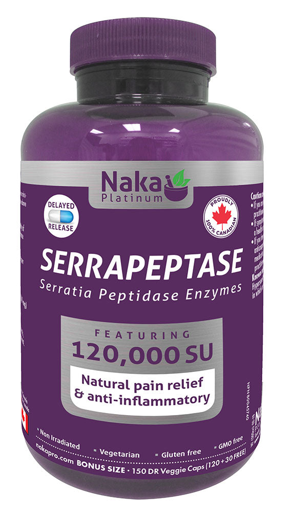 NAKA Platinum Serrapeptase (120,000su - 150 veg caps)