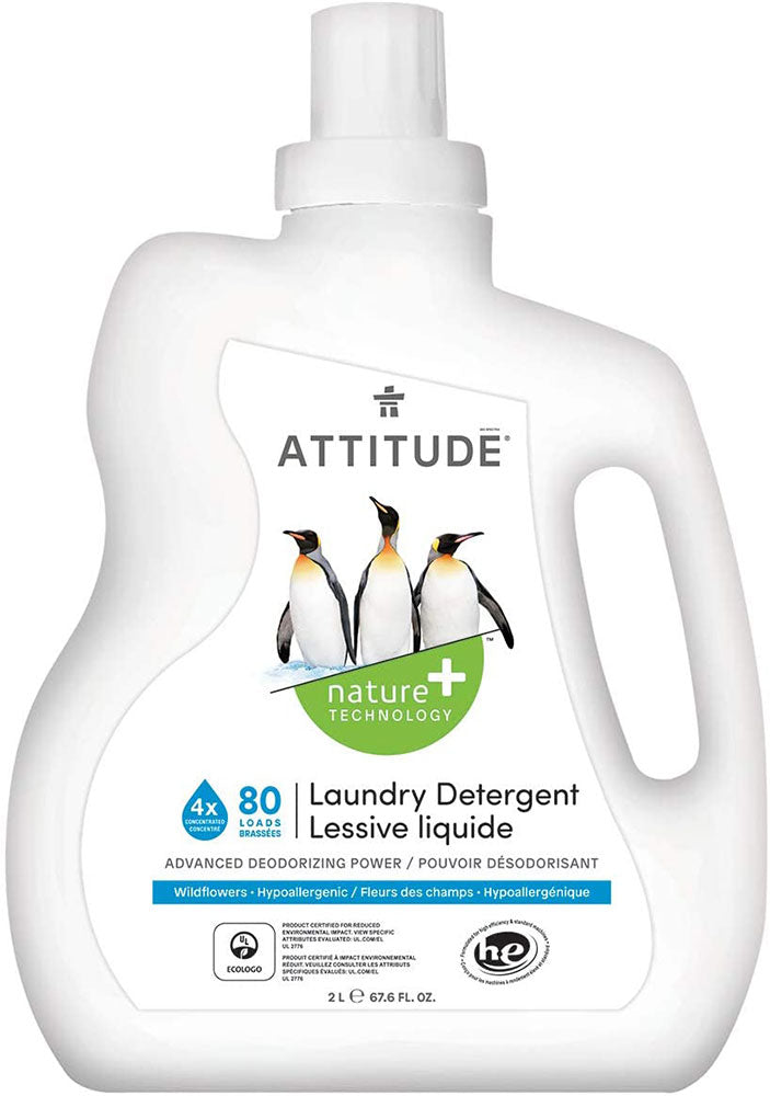 ATTITUDE Laundry Detergent (Wildflowers - 80 Loads)