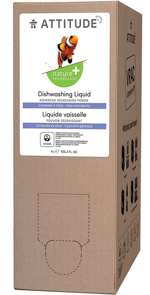ATTITUDE Dishwash Liquid (Coriander & Olive - 4 Litres)