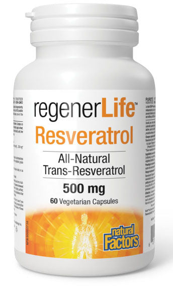 NATURAL FACTORS regenerlife Resveratrol (500 mg - 60 veg caps)
