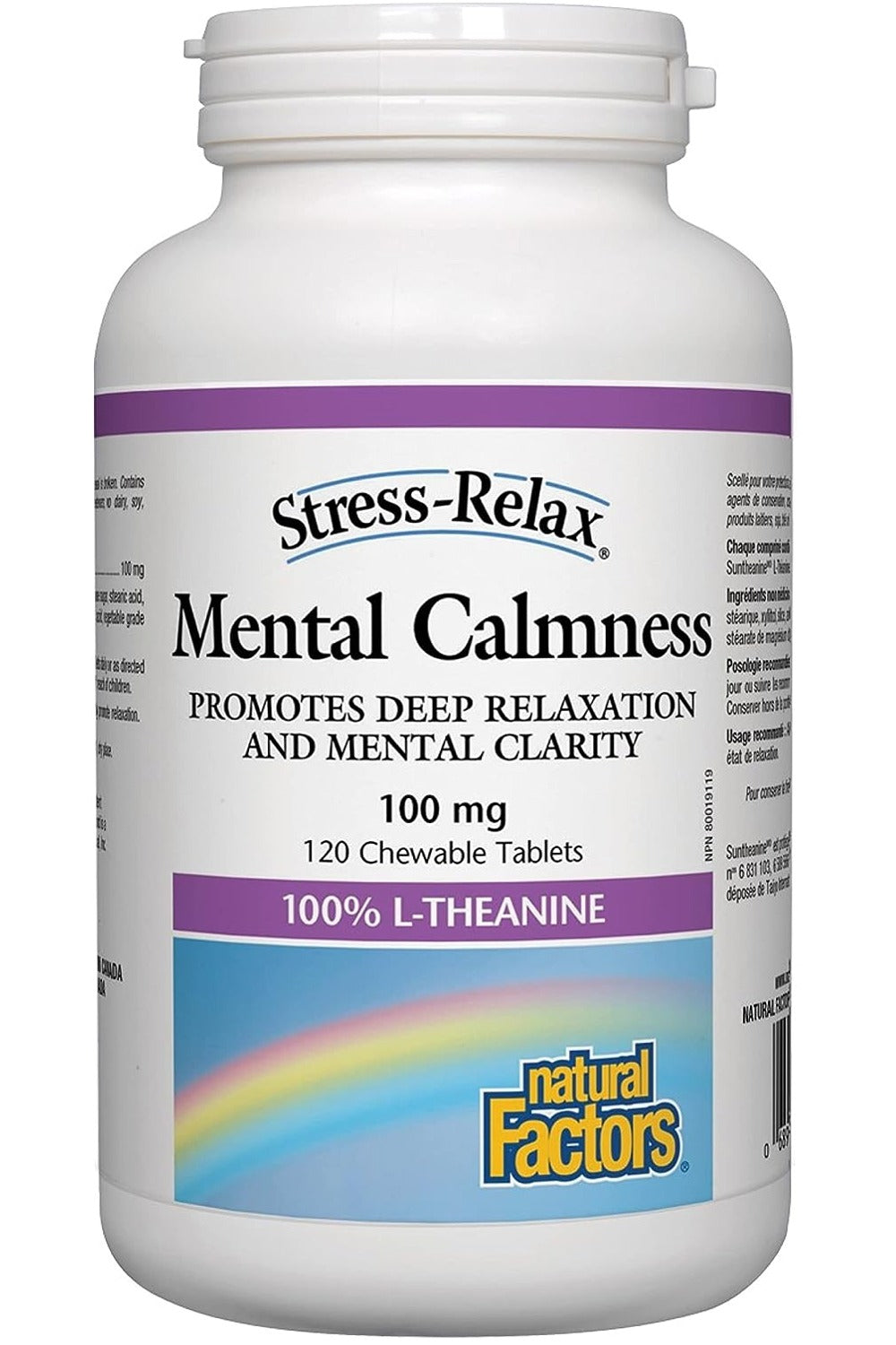 NATURAL FACTORS Stress Relax Mental Calmness (100 mg - 120 chews)