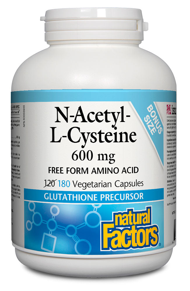 NATURAL FACTORS N-Acetyl-L-Cysteine (600 mg - 180 veg caps)
