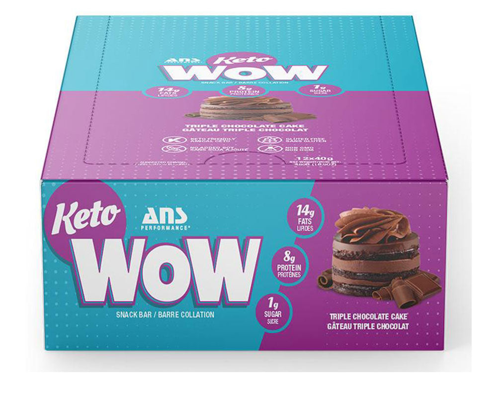 ANS PERFORMANCE KetoWOW Bar Triple Chocolate Cake (Box 12 x 40 gr)