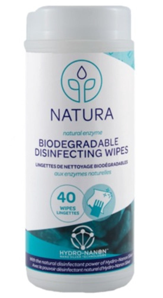 NATURA SOLUTIONS Biodegradable Disinfecting Wipes (40 wipes)