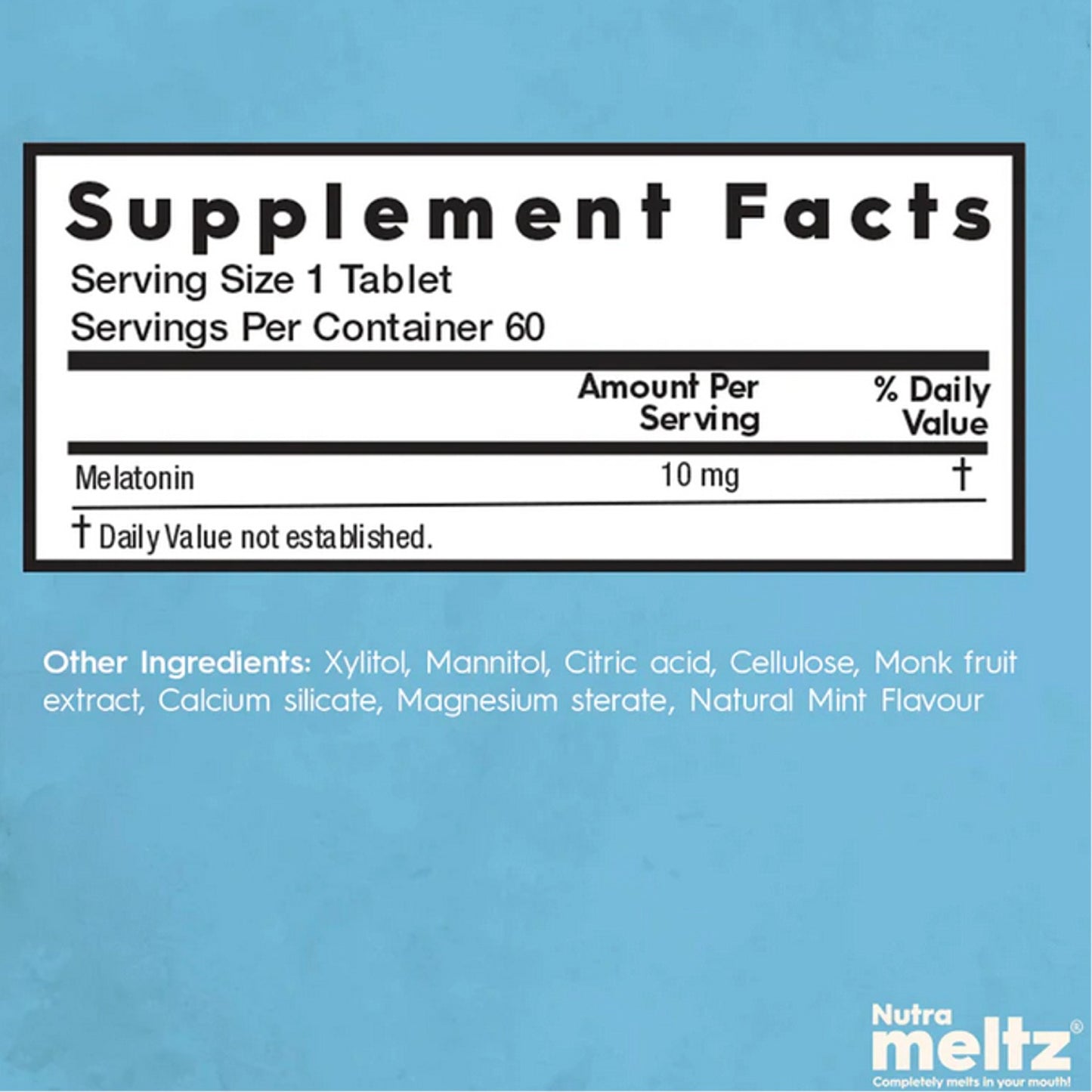 NUTRAMELTZ Melatonin Max (10 mg - 60 Melts)