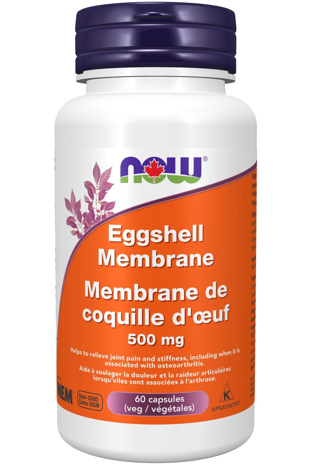 NOW NEM® (Eggshell Membrane 500 mg 60 vcaps)