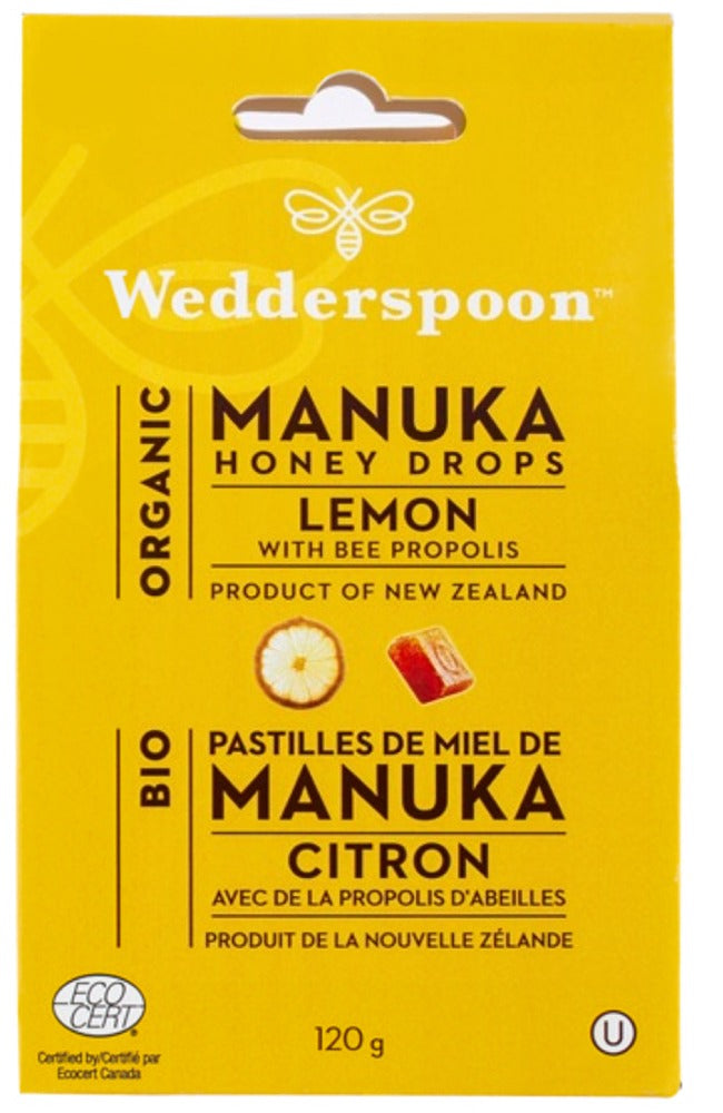 WEDDERSPOON Organic Manuka Honey Drops (Lemon - 120 Gr)