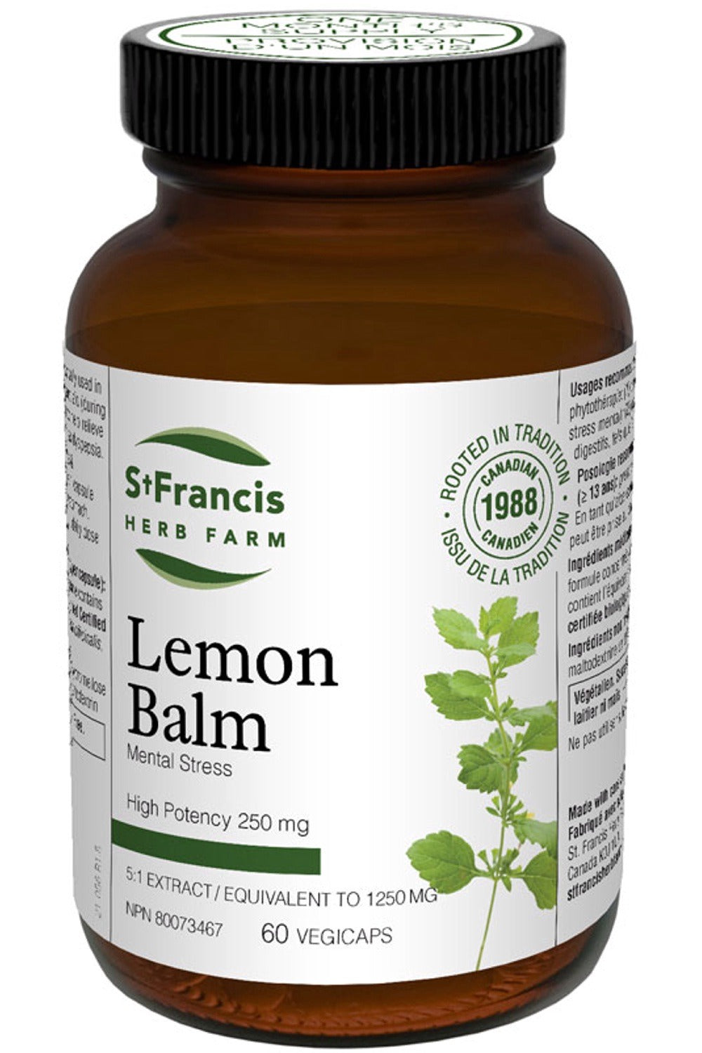 ST FRANCIS HERB FARM Lemon Balm Capsules (60 caps)